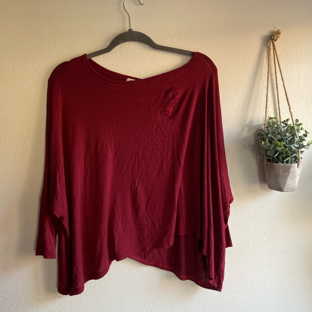 Women’s Maroon Flowy Top